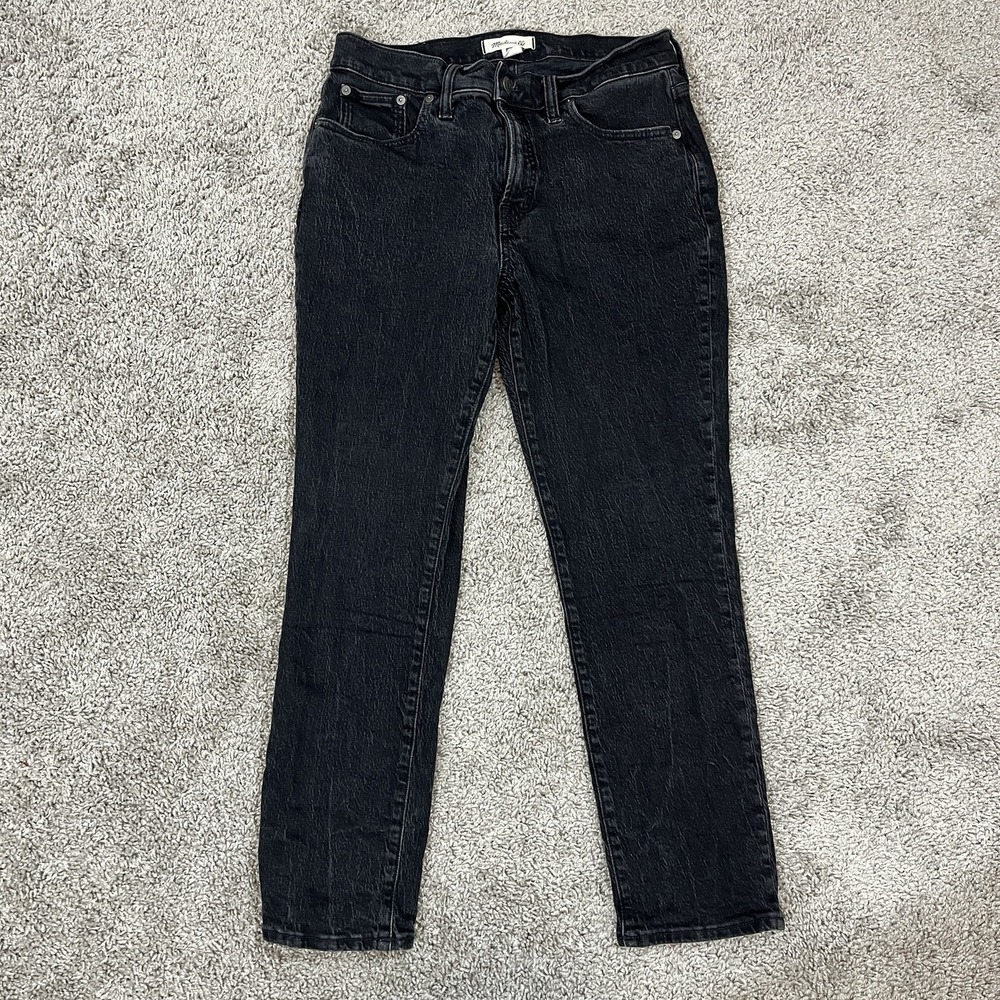 Madewell Mid Rise Perfect Vintage Jeans Black Size 29 Straight Leg